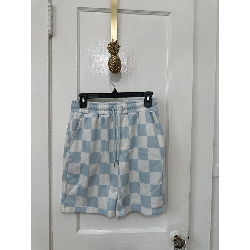 Forever21 men’s size small blue and white checkered shorts